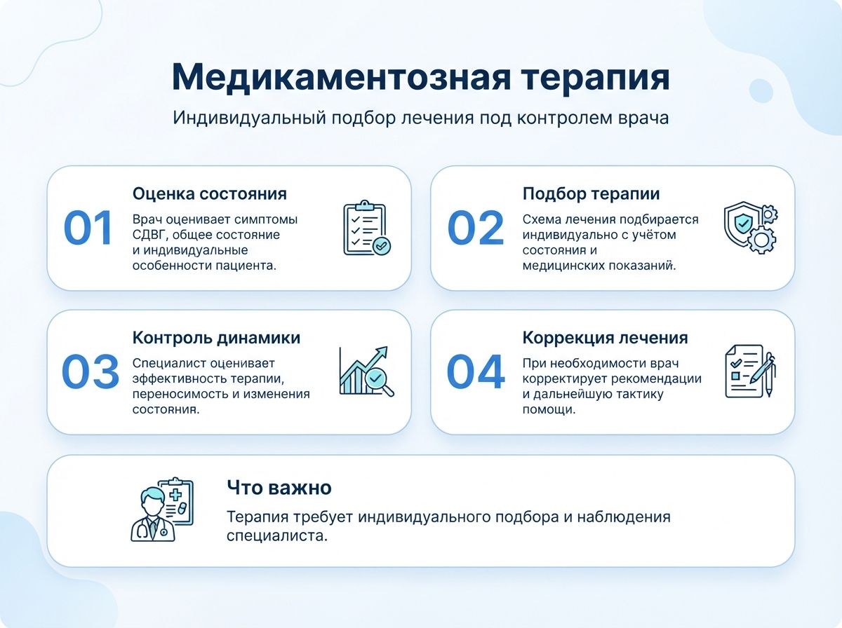 Лечение СДВГ в городе Сибай у детей и взрослыхинфографика